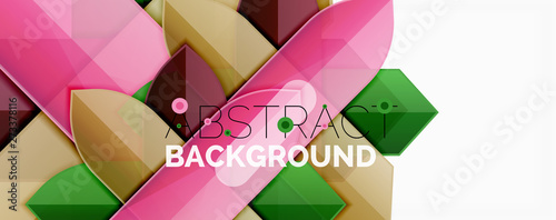 Abstract color lines dynamic background, modern material design style