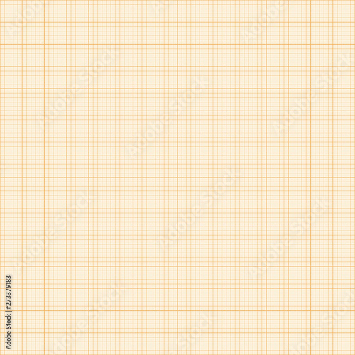 Millimeter grid. Square graph paper background. Seamless pattern. Vector illustration