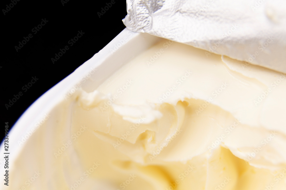 cream cheese with open lid cream cheese with open lid