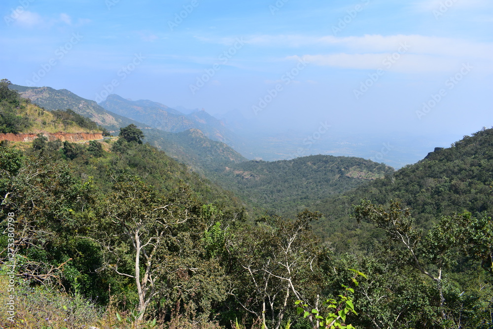 View of Cumbam Valley from Meghamalai Hills in Tamil Nadu View of Cumbam Valley from Meghamalai Hills in Tamil Nadu