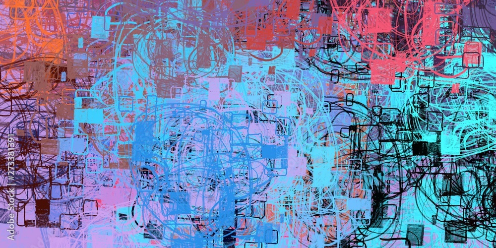Naklejka premium Artistic sketch backdrop material. Abstract geometric pattern. Chaos and random. Modern art drawing painting. 2d illustration. Digital texture wallpaper. 