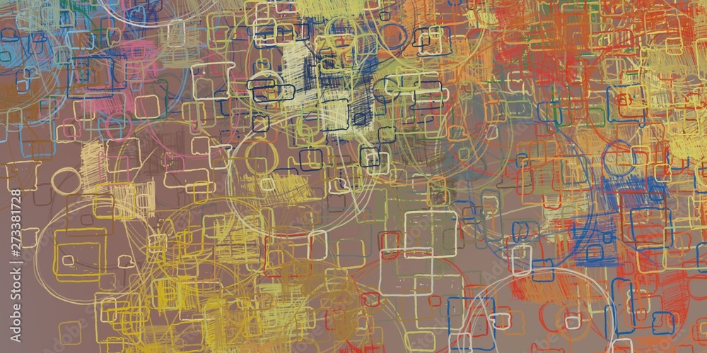 Artistic sketch backdrop material. Abstract geometric pattern. Chaos and random. Modern art drawing painting. 2d illustration. Digital texture wallpaper. 