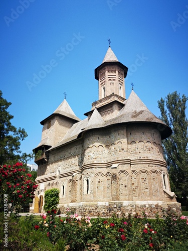 Tablou pe pânză Old Sfanta Precista fortified church, in Galati, Romania - built between 1643 an