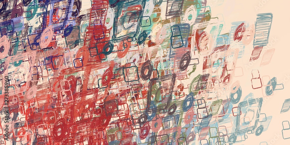 Naklejka premium Artistic sketch backdrop material. Abstract geometric pattern. Chaos and random. Modern art drawing painting. 2d illustration. Digital texture wallpaper. 