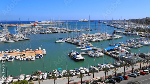 Obraz na płótnie jachthafen in palma w salonie