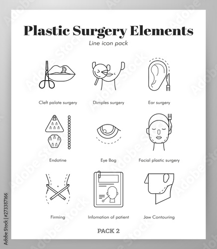 Plastic surgery elements Line pack