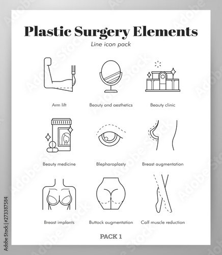 Plastic surgery elements Line pack