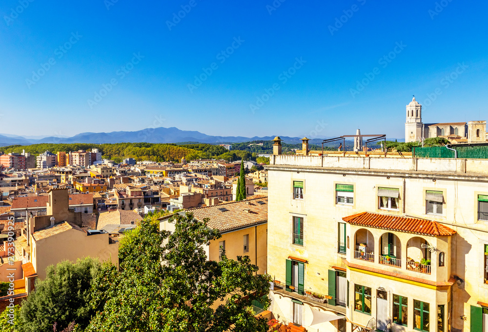 Obraz premium Cityscape, view of Girona, Catalonia, Spain