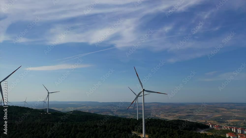 Wind power plant generating electricity