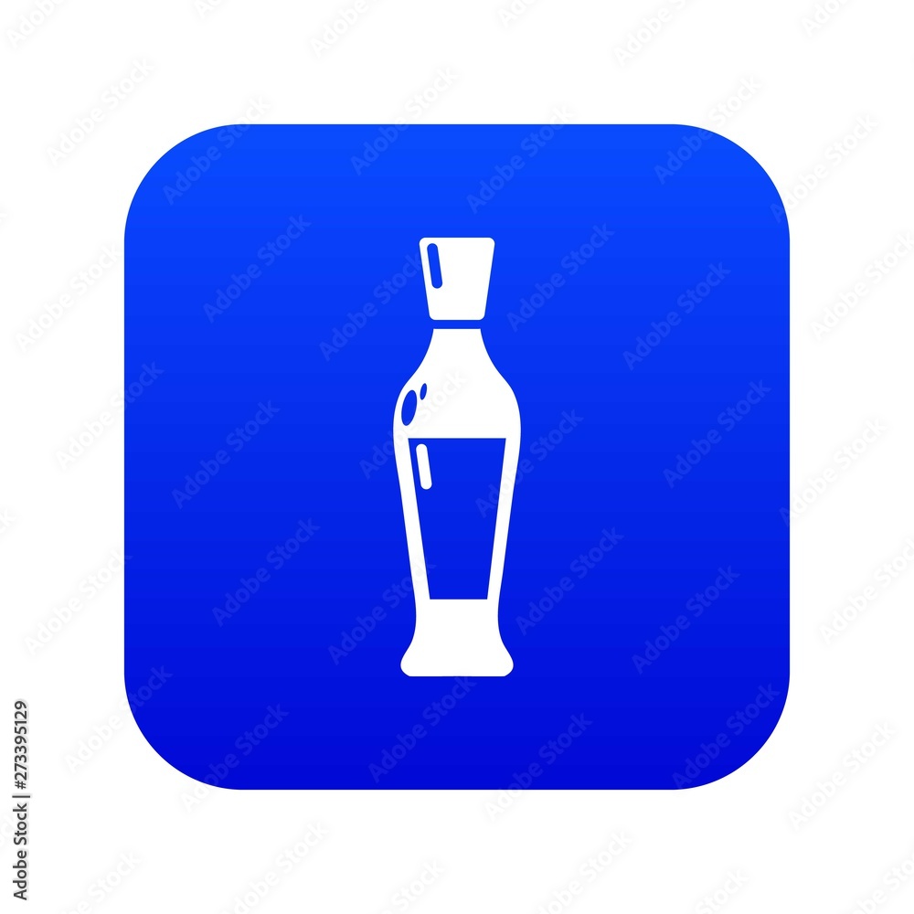 Wine bottle icon blue vector isolated on white background Wine bottle icon blue vector isolated on white background