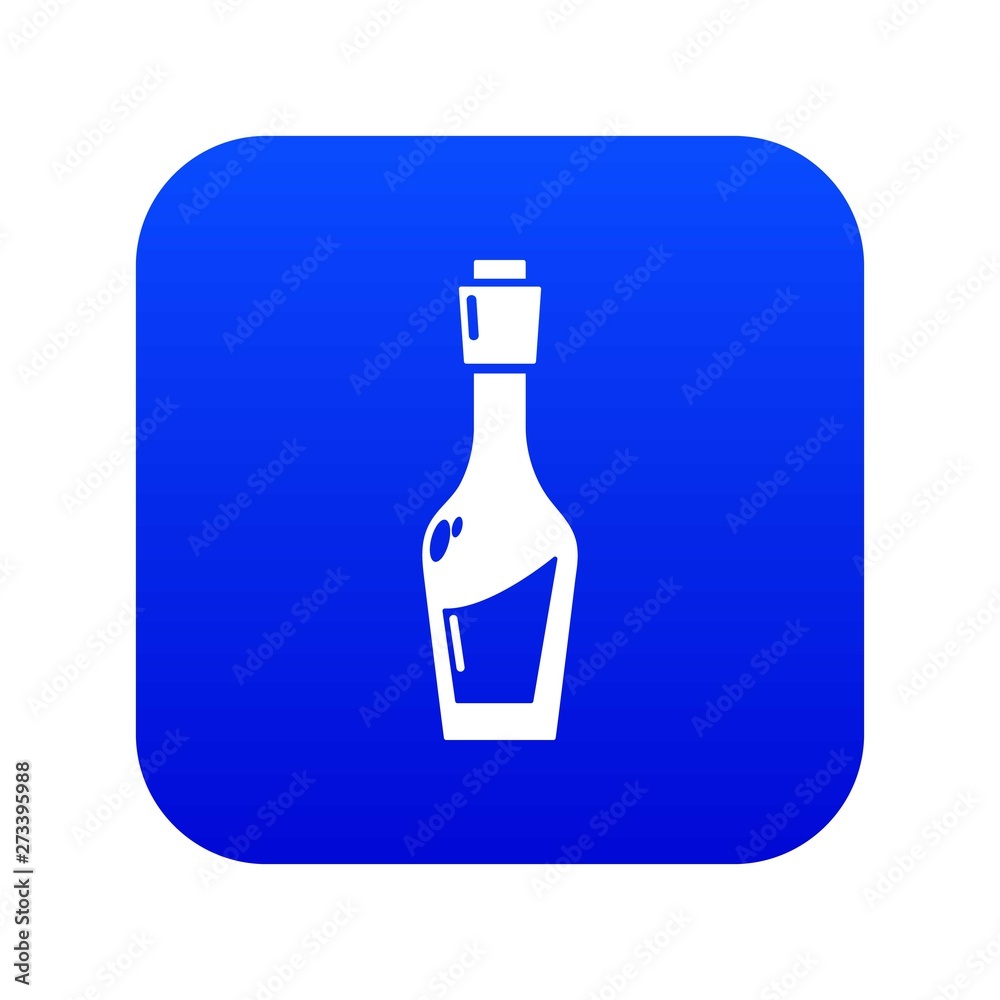 Vinegar bottle icon blue vector isolated on white background Vinegar bottle icon blue vector isolated on white background