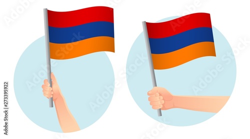 armenia flag in hand icon