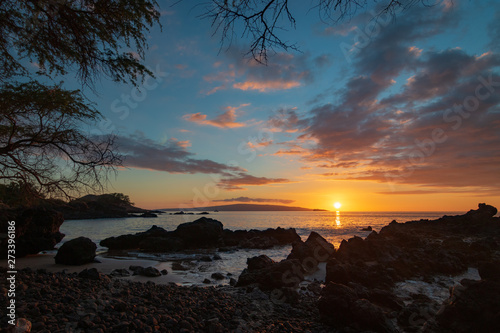 Sunset at Makena Bay, Maui, Hawaii, USA © A. Emson