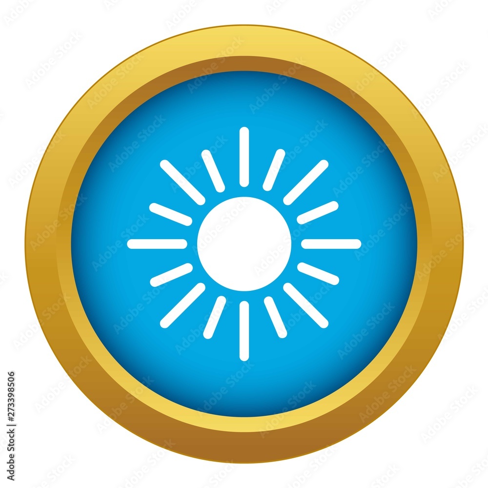 Sun icon blue vector isolated on white background for any design Sun icon blue vector isolated on white background for any design