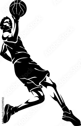 Basketball Mid Air Layup