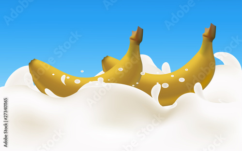 milk mixed with banana