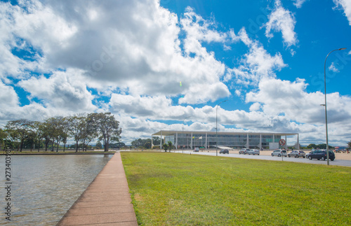 A view of Planalto Palace building in Brasilia, Brazil.