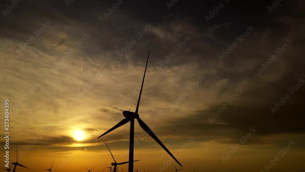 Wind power plant generating electricity