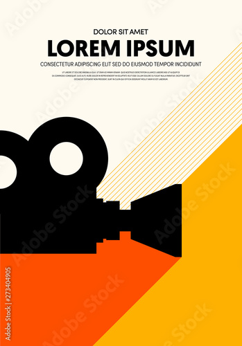 Movie and film poster modern vintage retro style