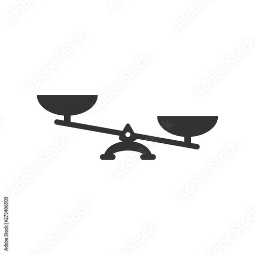 Law scale vector icon. justice symbol weight balance sign of law judgment punishment statue. Law firm logo design inspiration