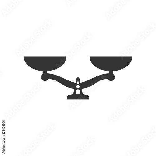 Law scale vector icon. justice symbol weight balance sign of law judgment punishment statue. Law firm logo design inspiration