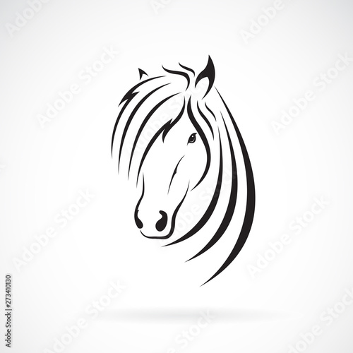 Vector of horse head design on a white background. Wild Animals. Horse logo or icon. Easy editable layered vector illustration.