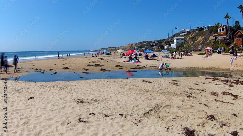 Crystal Cove State Park Beach Time Lapse Pan 10sec