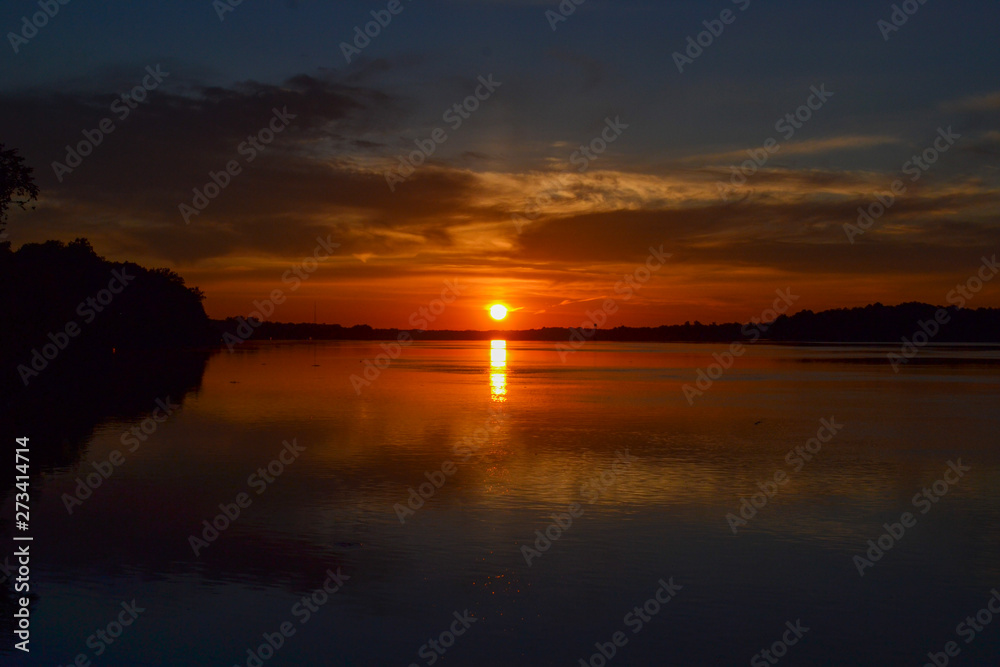 sunrise over the Delaware River