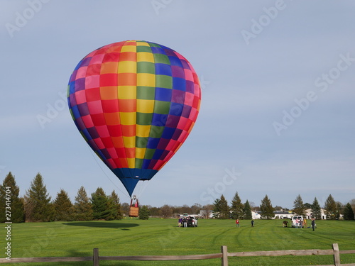  Colorful hot air balloon in the sky © Paul