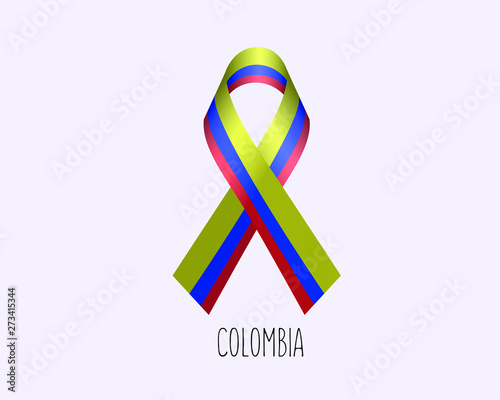 Colombia Mourning Flag Ribbon