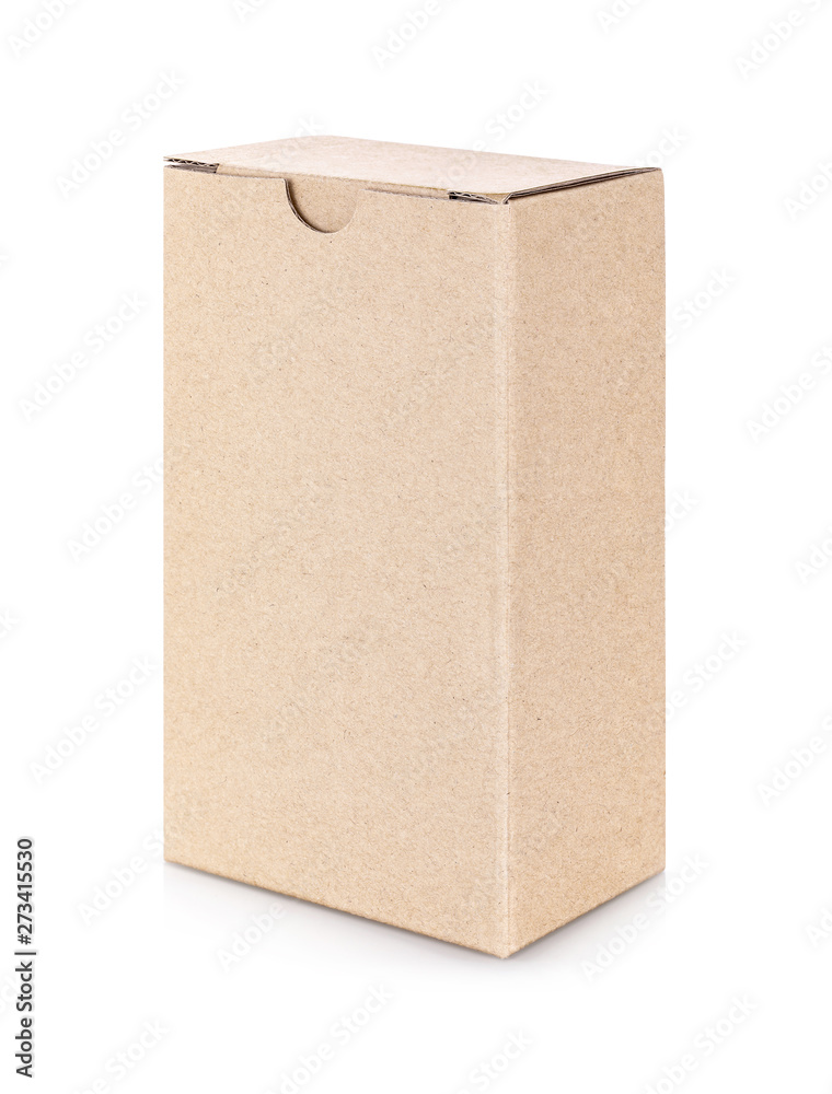 kraft paper box isolated on white background kraft paper box isolated on white background
