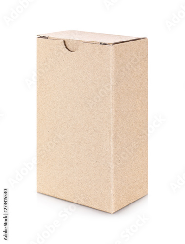 kraft paper box isolated on white background