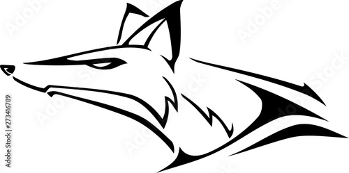 Fox Symbol Line Art