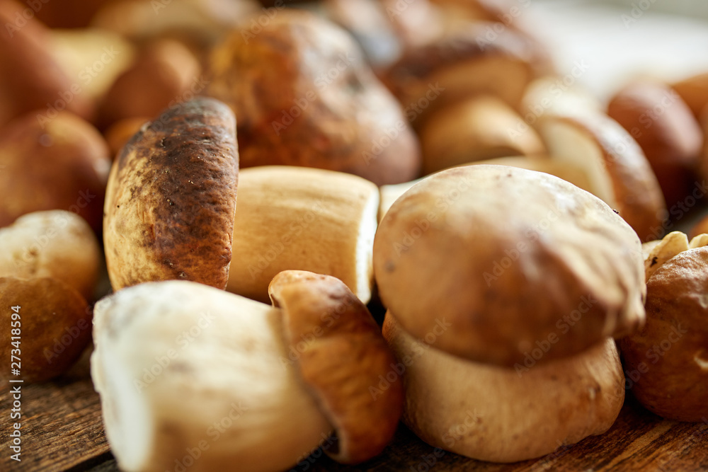 Bolete mushrooms ready to cook Bolete mushrooms ready to cook