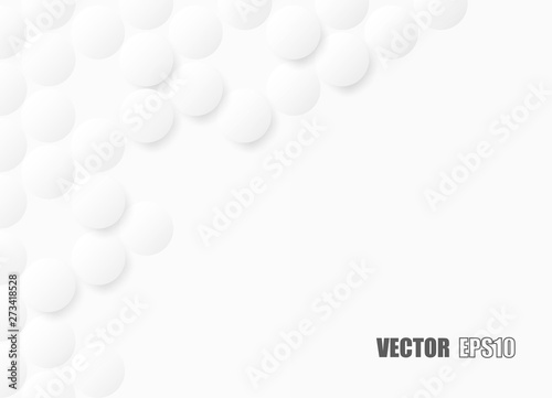 Abstract. Embossed paper circle white background ,light and shadow . Vector. © lim_pix