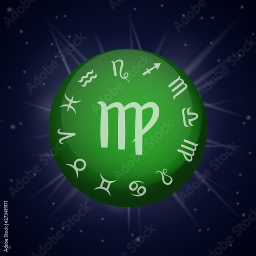 Virgo zodiac sign.