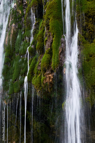 River Abasha Waterfall Natural Monument.Falling waterfall.Photographed in Georgia for a long time.
