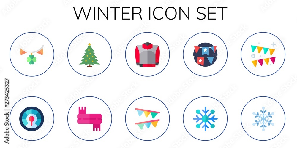 winter icon set
