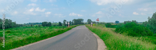 road over a dyke in Dutch polder