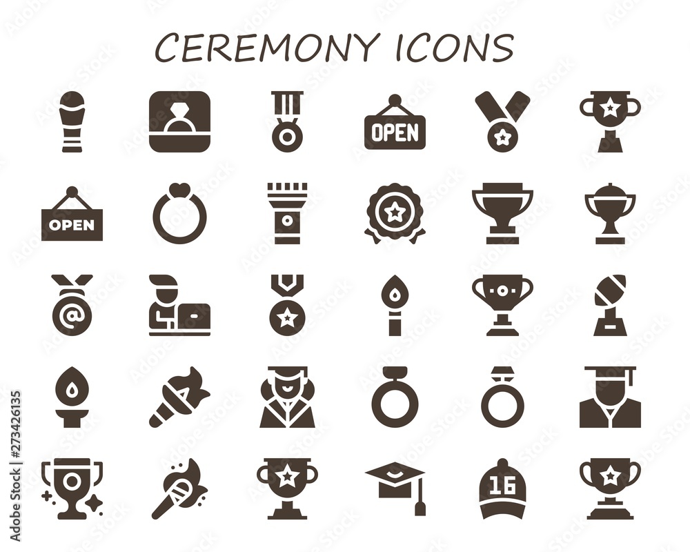 ceremony icon set
