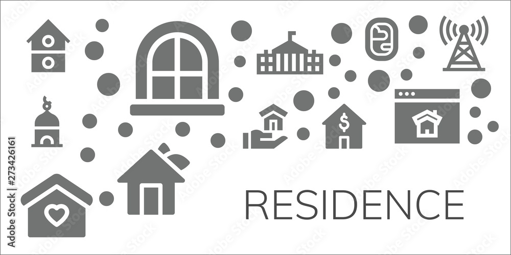 residence icon set