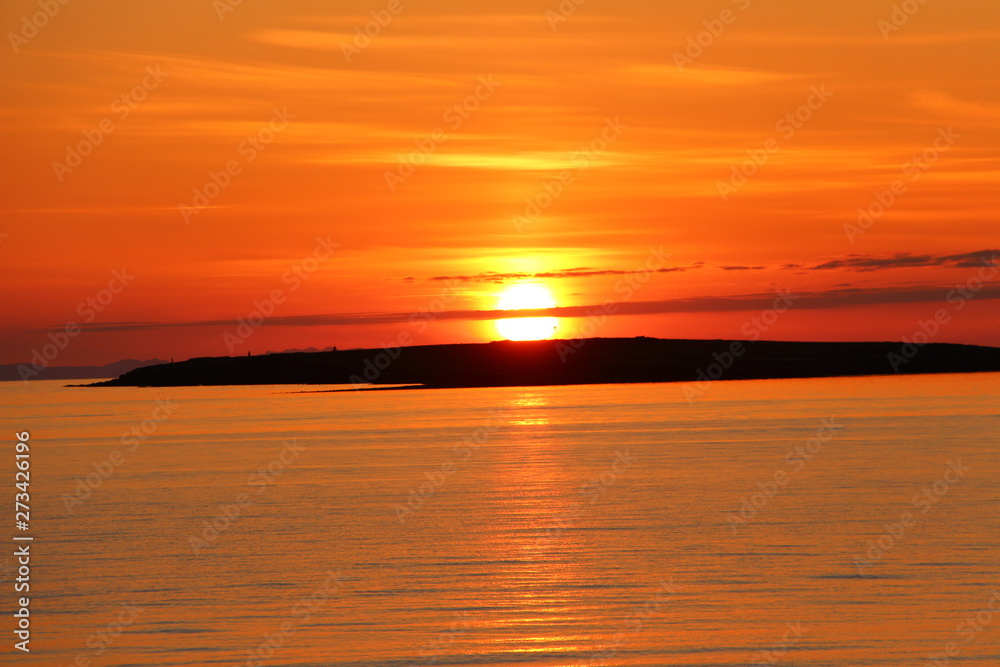 Obraz premium Tramonto Reykjavik