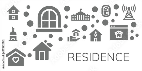 residence icon set