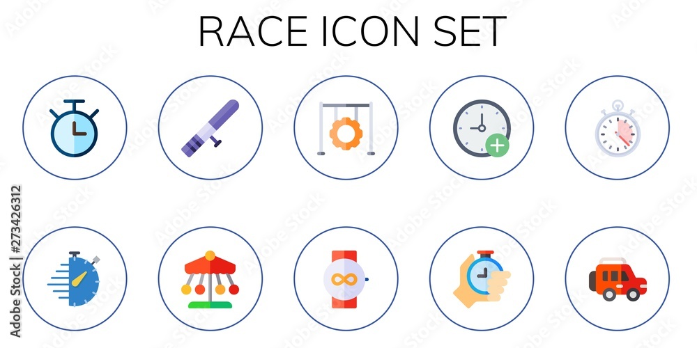 race icon set