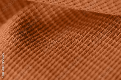 LIght brown color textile texture close up. Abstract background