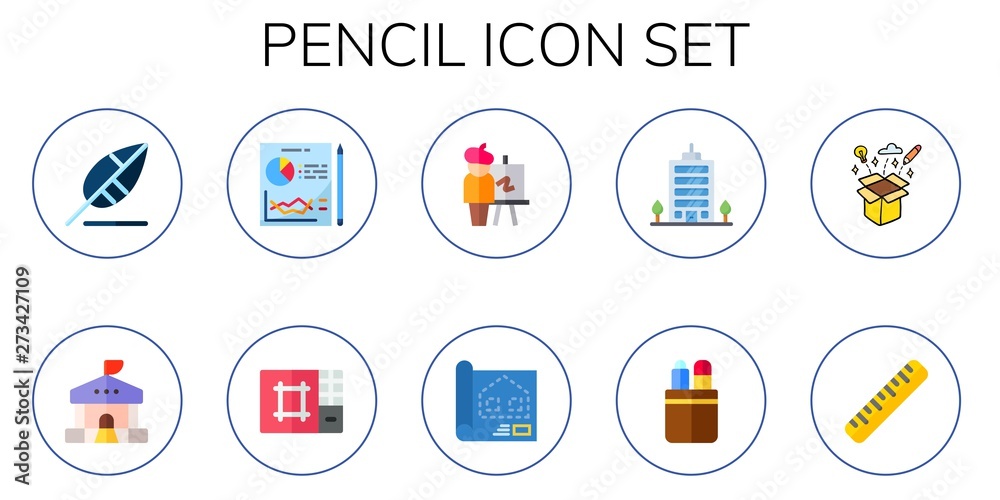 pencil icon set pencil icon set