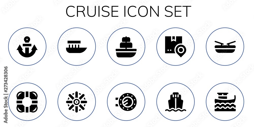 cruise icon set