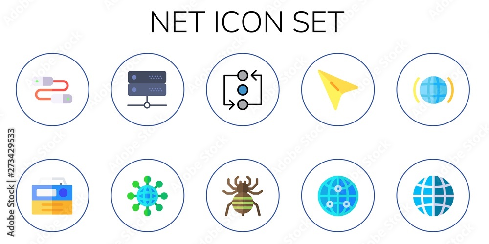 net icon set