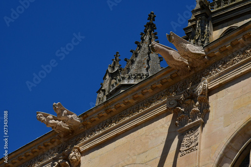 Pontoise , France - june 2 2019 : Saint Maclou cathedral photo