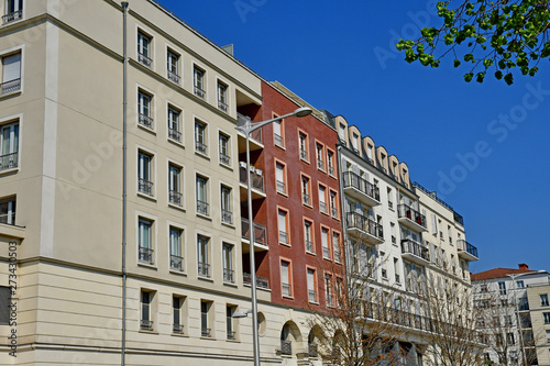 Poissy, France - april 11 2019 : the picturesque city photo